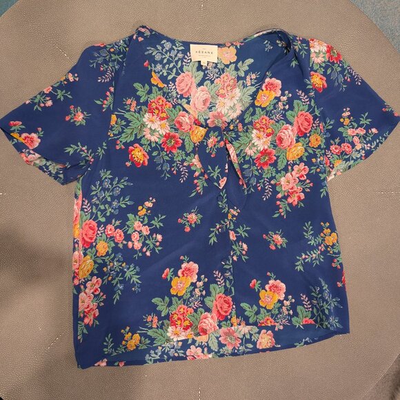 Sezane Floral T-Shirt 36 - Picture 1 of 4